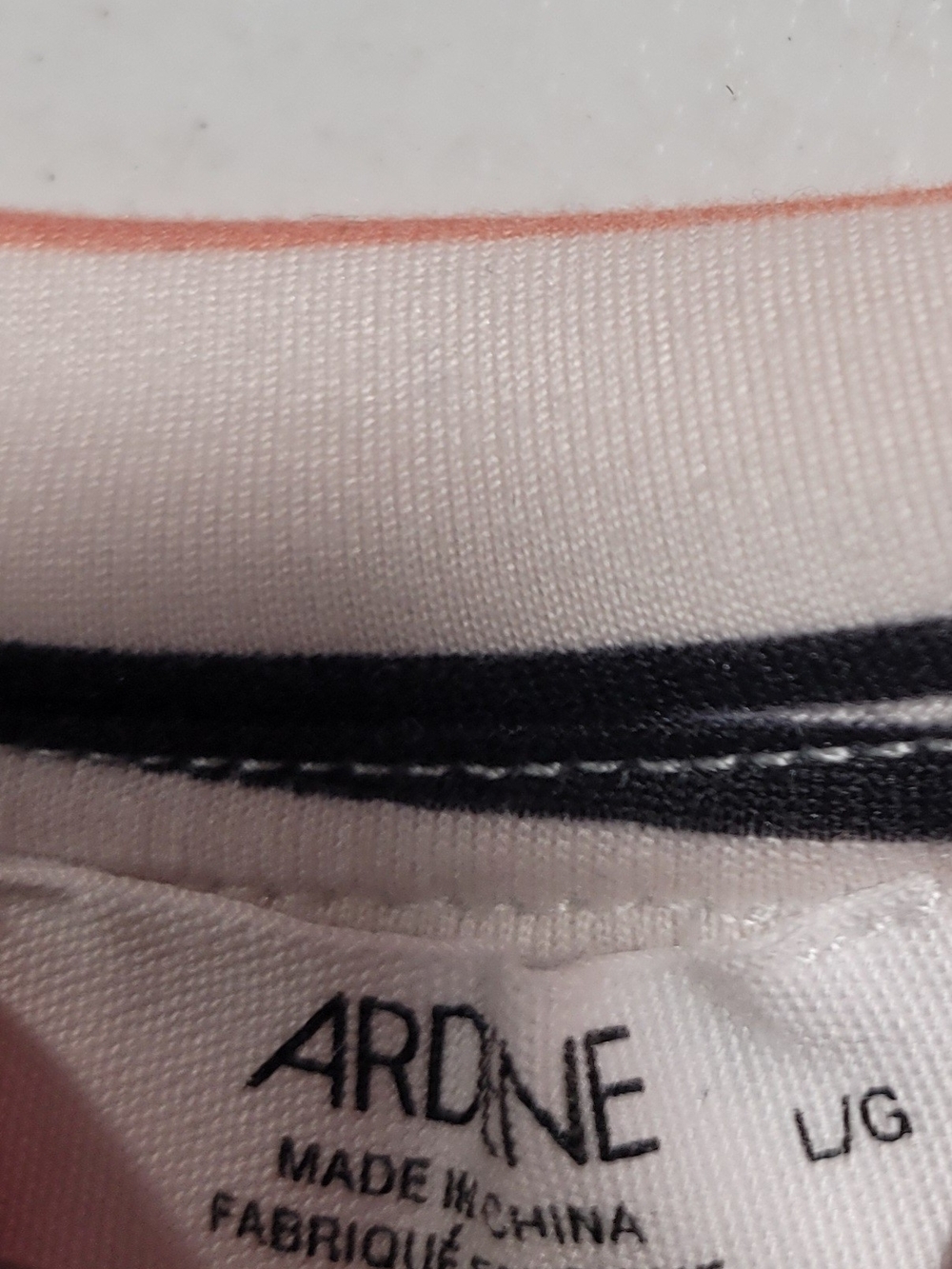 Ardene Peach, Black & White Striped Short-Sleeve Tee - Picture 2 of 4